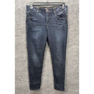 Democracy "Ab"solution Skinny Jeans Womens 8 Blue Dark Denim Stretch Jegging EUC